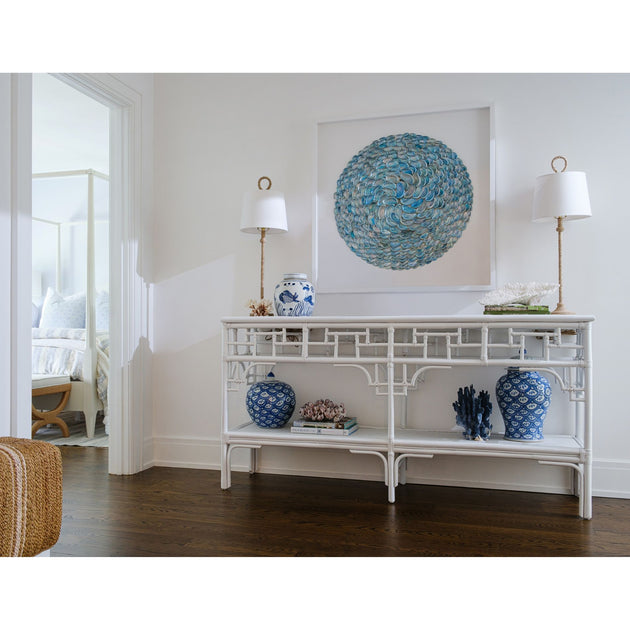 Jade Abalone Shell Ripple Framed Art - Cailini Coastal