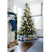 Cailíní Coastal Velvet Christmas Stocking - Dusty Blue
