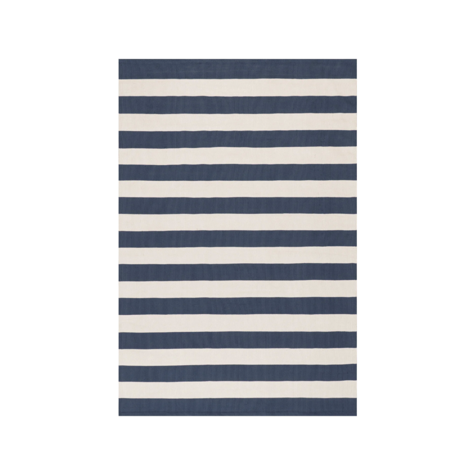 Cabana Stripe Handwoven Indoor/Outdoor Rug - Navy