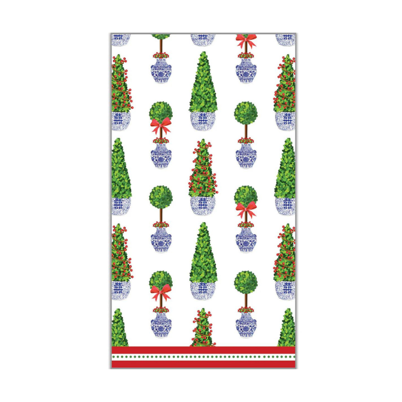 Christmas Topiaries Guest Towels - Set of 2