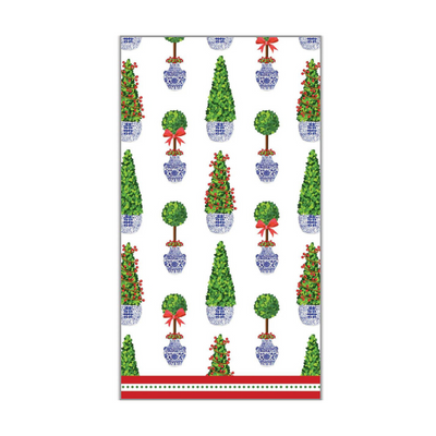 Christmas Topiaries Guest Towels