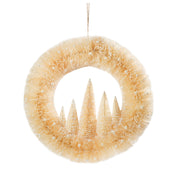 Flocked Bottle Brush Christmas Wreath