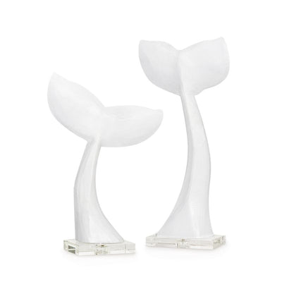 Whale Tail Sculptures - Set of 2