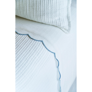 Duxbury Scallop Sheet Set in French Blue by Pom Pom at Home