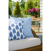 Nilay Indigo Outdoor Bolster Pillow with Insert by John Robshaw