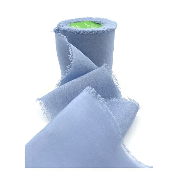 Silk Crepe Ribbon - Dusty Blue