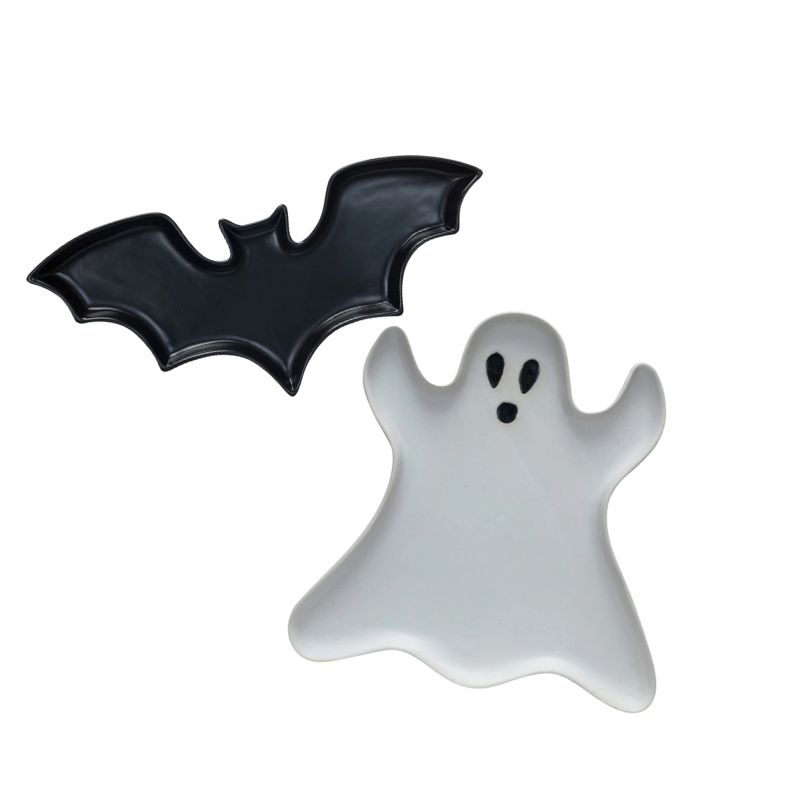 Spooky Stoneware Serving Platters - Set of 2