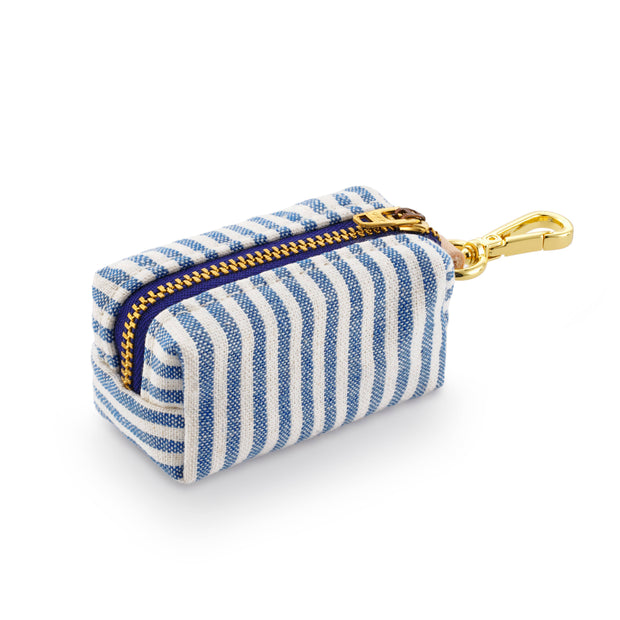 Lake Blue Stripe Poop Bag Dispenser