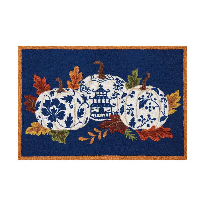 Chinoiserie Pumpkin Hook Rug