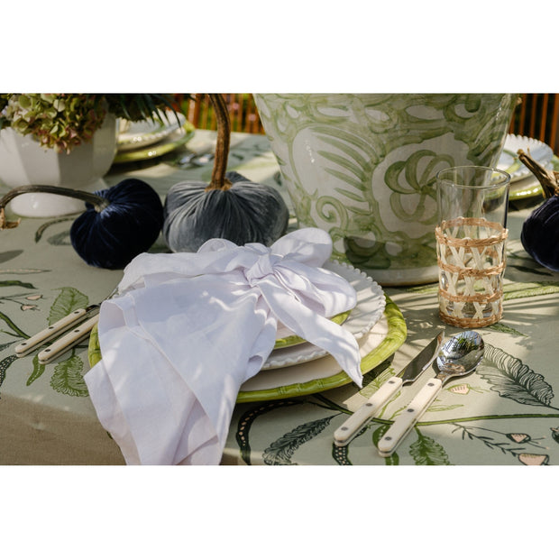 White Bow Linen Napkins - Set of 2