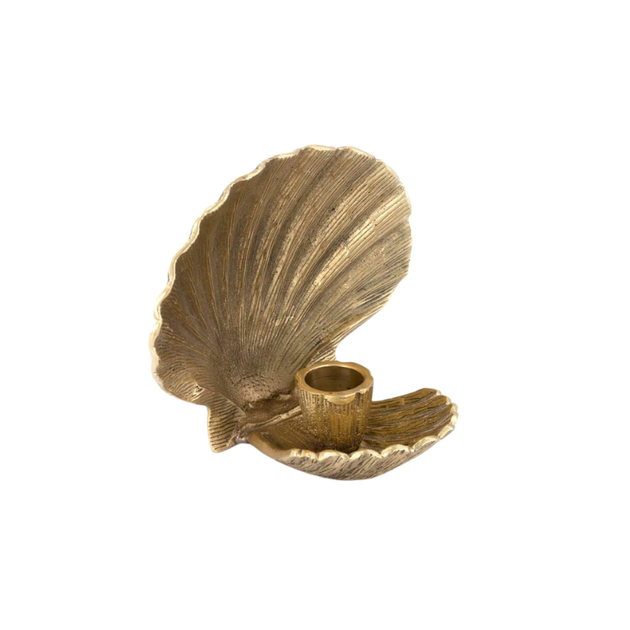 Scallop Shell Taper Candle Holder | Cailini Coastal