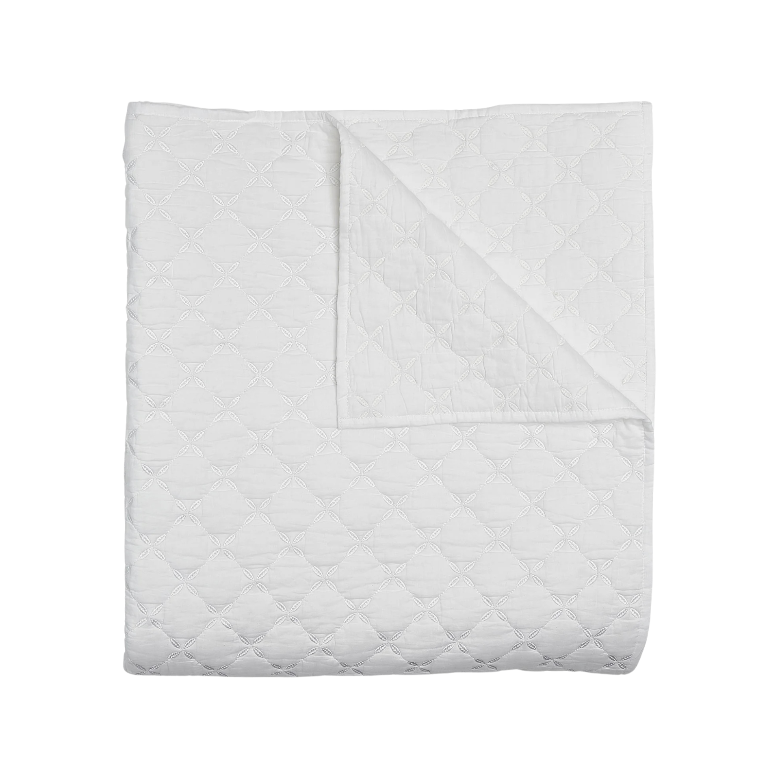 Layla White Quilt by John Robshaw