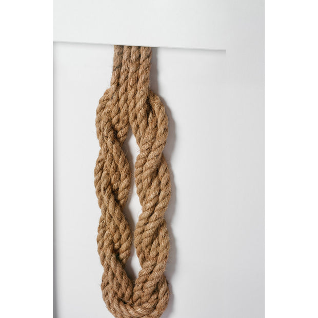 White Nautical Knot Framed Art - Double Academic Knot