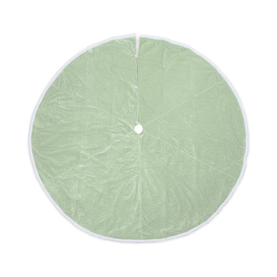 Cailíní Coastal Velvet Christmas Tree Skirt - Seafoam