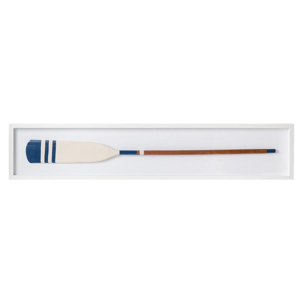 Nautical Oar Framed Art - White Frame by Cailini Coastal