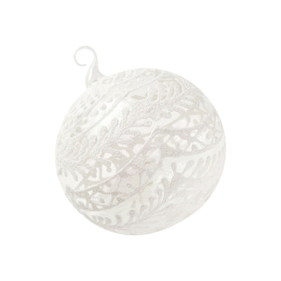 Winter Lace Glass Ornament - Set of 3