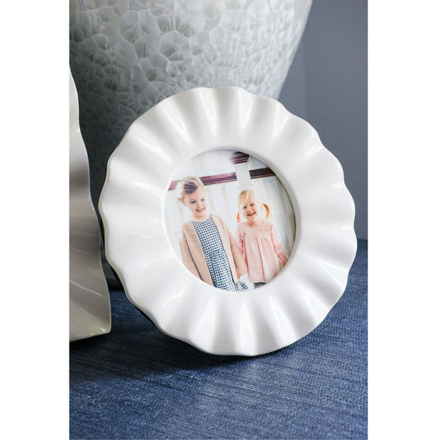 Ruffle Round Photo Frame – Cailini Coastal