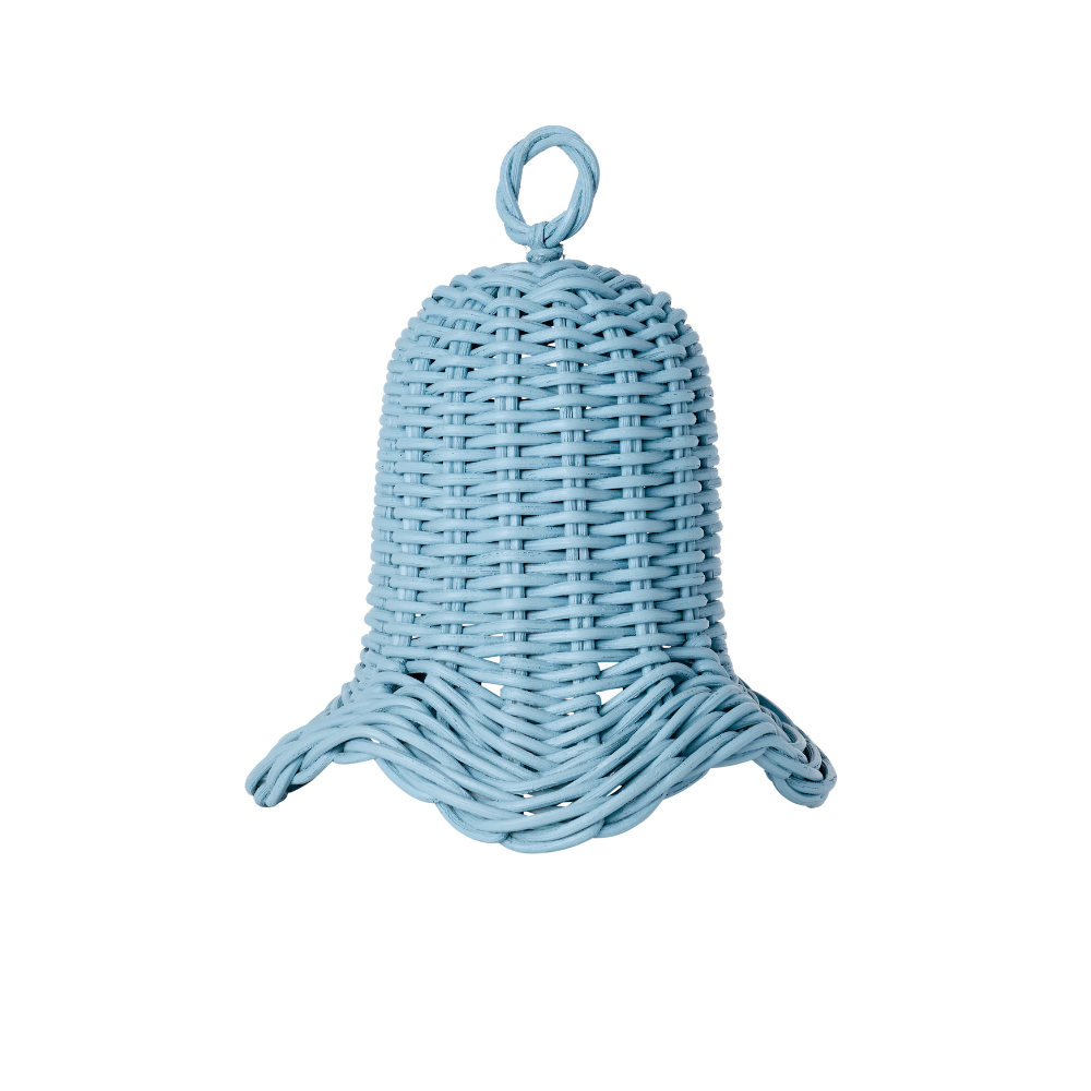 Rattan Sleigh Bells Surfside Blue - Set of 2