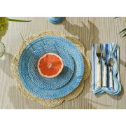 Blue Rattan Dinner Plate