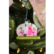 Flamingo Camper Ornament