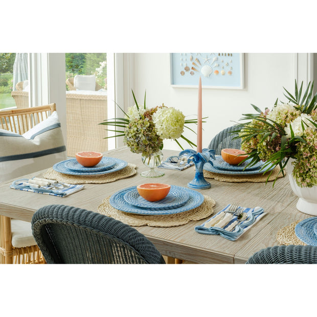 Blue Rattan Dinner Plate