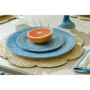 Blue Rattan Dinner Plate