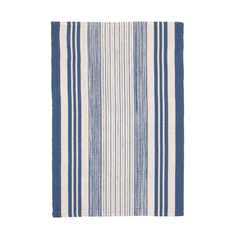 Boat Stripe Indoor Outdoor Rug - Denim