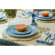 Blue Rattan Dinner Plate