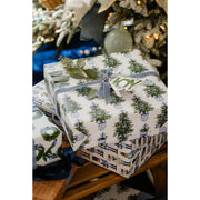 Blue Christmas Tree Gift Wrap Roll