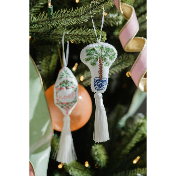 Grandmillennial Palm Tree Bauble Ornament