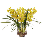 Green Orchid Cymbidium Faux Arrangement