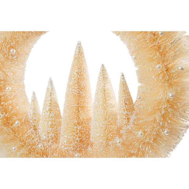 Flocked Bottle Brush Christmas Wreath