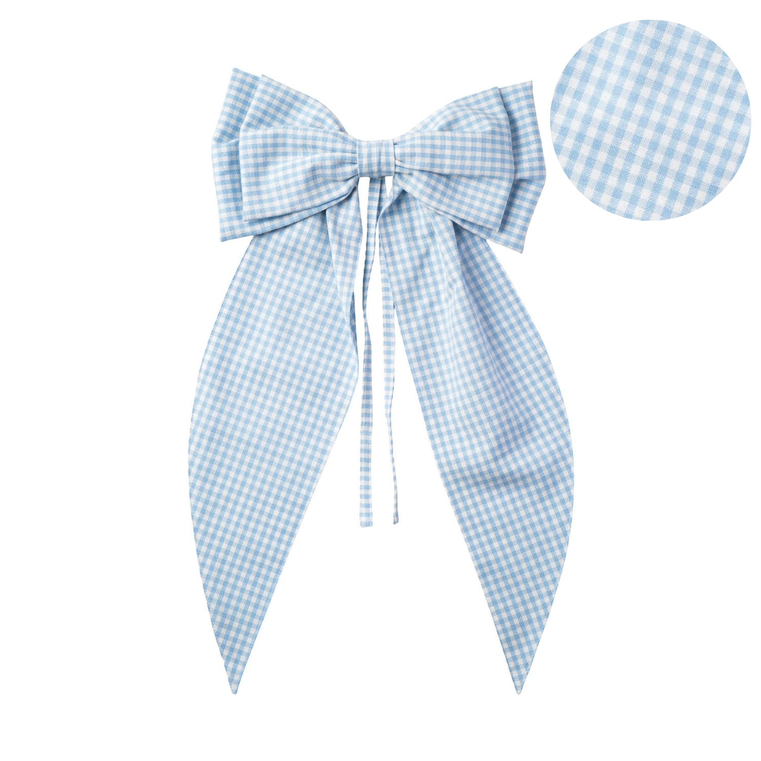 Gingham Check Oversized Bow