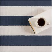 Cabana Stripe Handwoven Indoor/Outdoor Rug - Navy