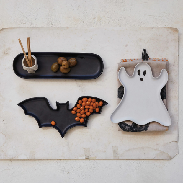 Spooky Stoneware Serving Platters - Set of 2