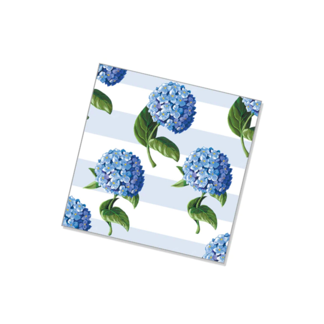 Blue Hydrangea Bouquet in Blue & White Chinoiserie Planter Personalized Napkins and Guest Towels | outlet Bridal Shower | Entertaining