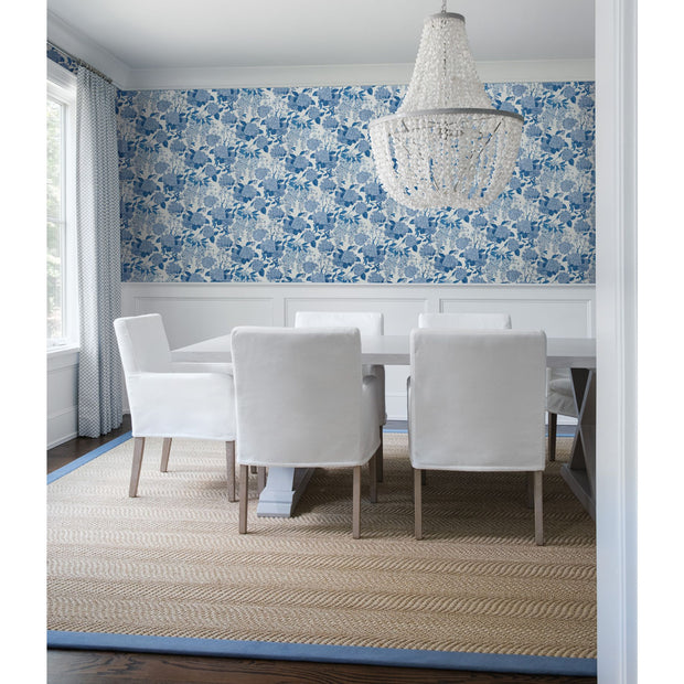 Endless Summer Hydrangea Paperweave Wallcovering Swatch