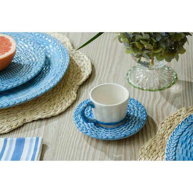 Blue Rattan Dinner Plate