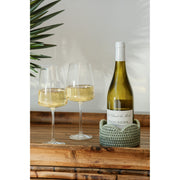 Scallop Rattan Wine Coaster - Green