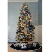 Cailíní Coastal Velvet Christmas Tree Skirt - Navy Blue