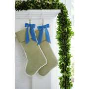 Cailíní Coastal Velvet Christmas Stocking - Seafoam