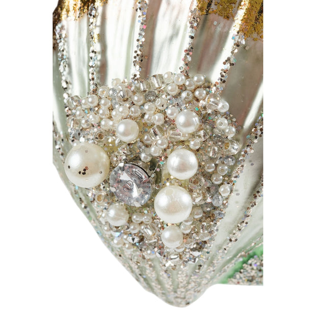 Jeweled Scallop Shell Ornament