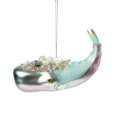 Jeweled Blue Whale Ornament