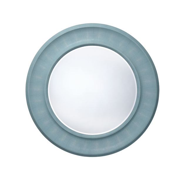 Catalina Faux Shagreen Mirror - Blue