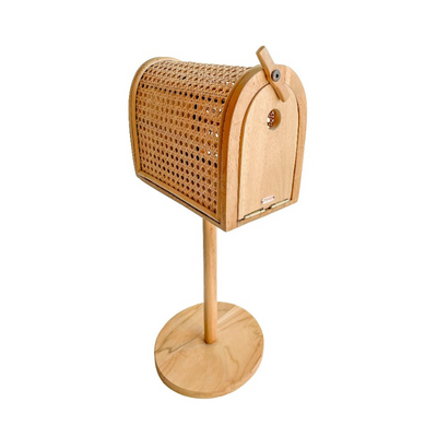 Rattan & Teak Play Mailbox