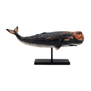 Antiqued Sperm Whale Sculpture