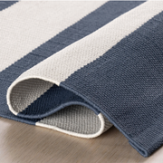 Cabana Stripe Handwoven Indoor/Outdoor Rug - Navy