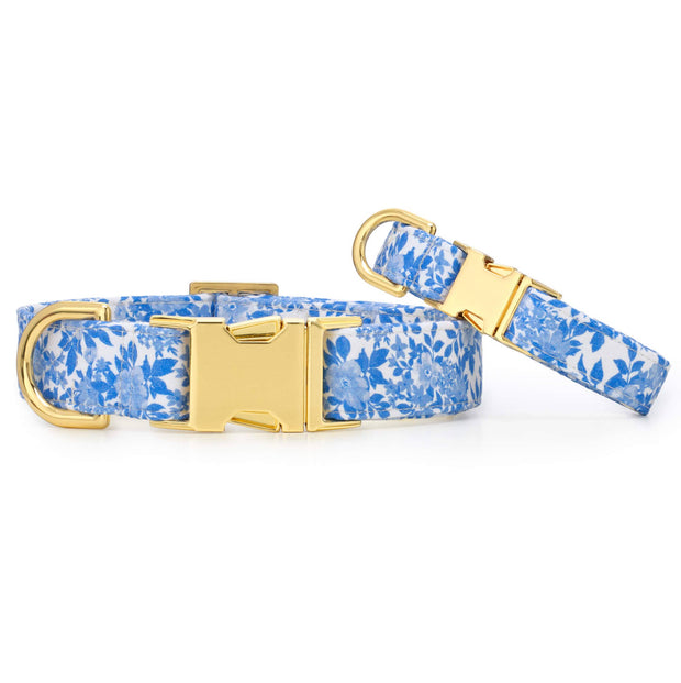 Blue Roses Dog Collar