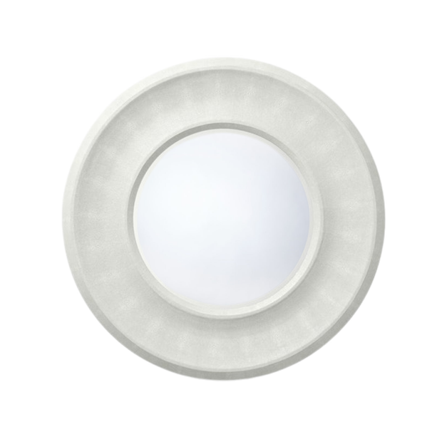 Catalina Faux Shagreen Mirror - White