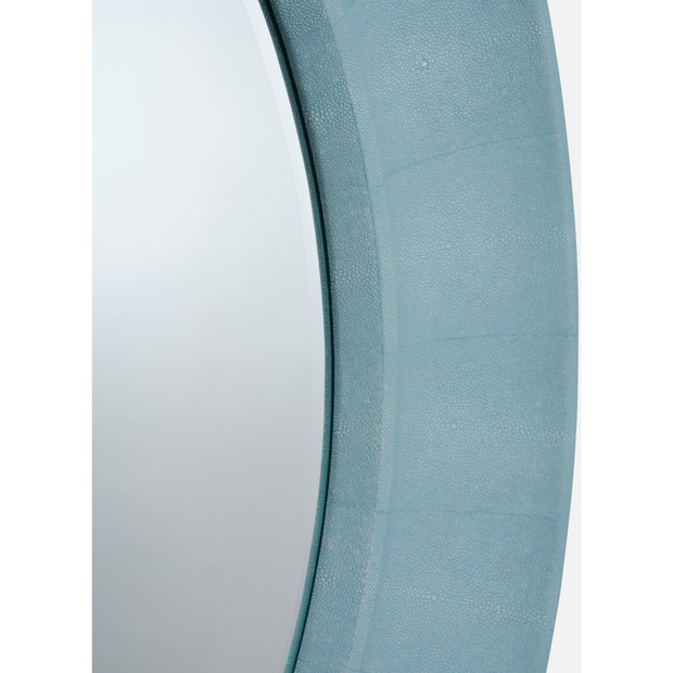 Catalina Faux Shagreen Mirror - Blue